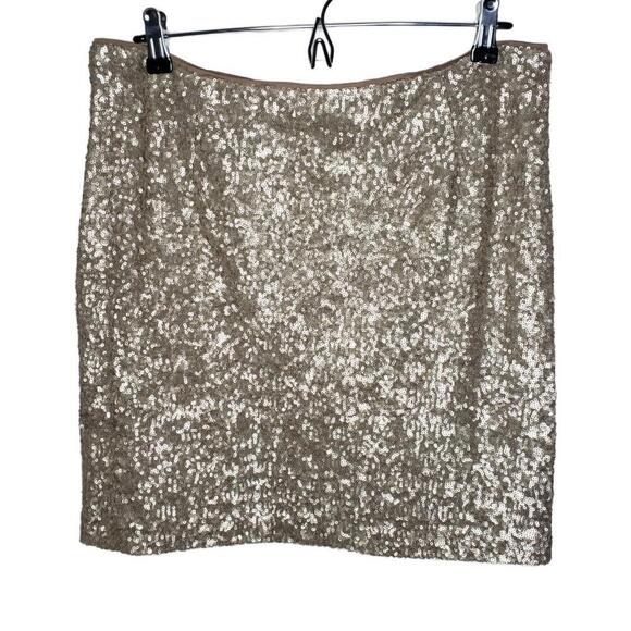 NWT Cache Women's Sz 14 Gold Sequin Mini Skirt Party Formal (1651) - Picture 3 of 5
